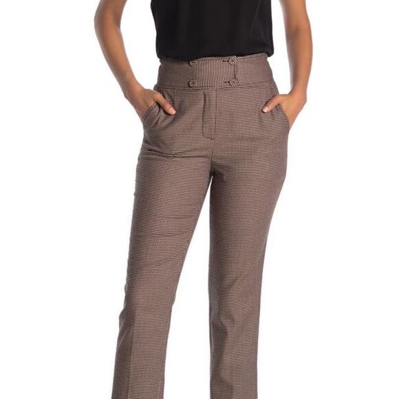 REBECCA Taylor houndstooth high waist ankle crop dress pant’s gorpcore - Picture 1 of 11